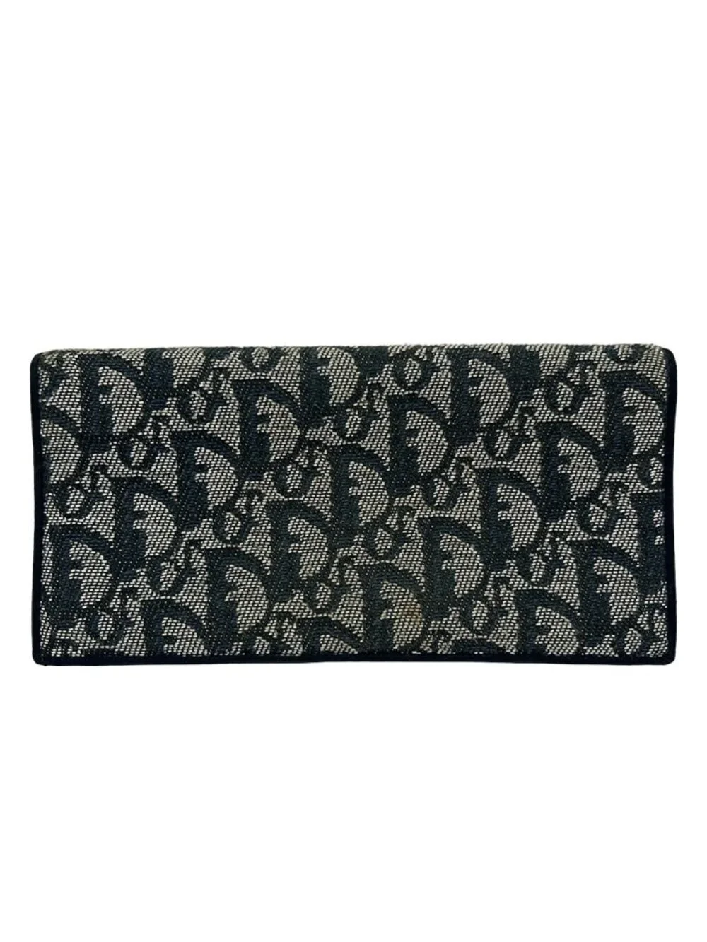 Dior Wallet Logo Glam Dark Navy Ivory